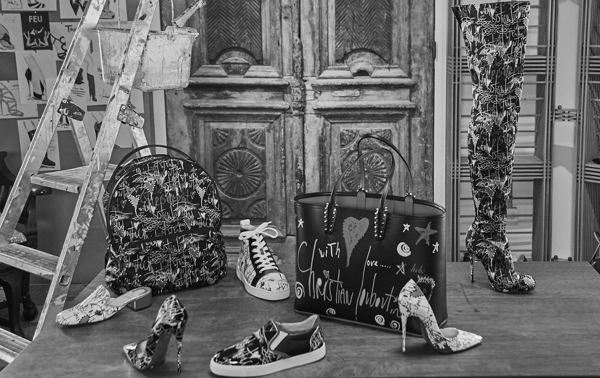 Christian Louboutin Loubitag Collection b and w