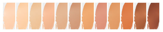Dermablend--Blurring-Mousse-Camo-Foundation-swatches
