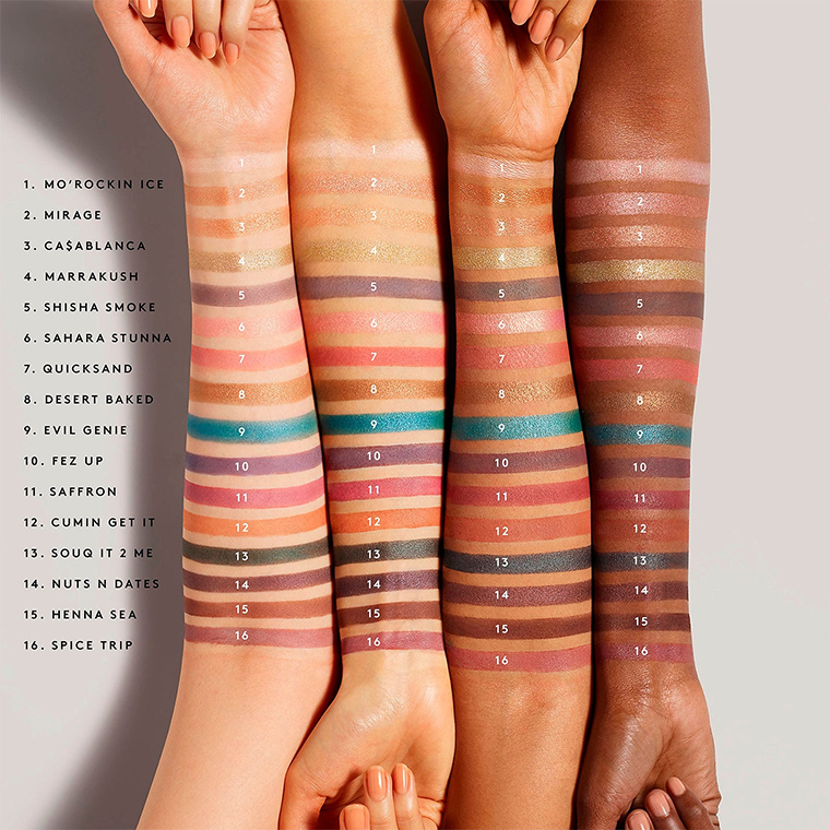 Fenty Beauty Moroccan Spice Eyeshadow Palette swatches