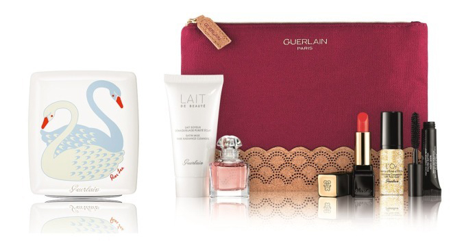 Guerlain Blanc De Perle Light Booster Brightening Compact Swans by Ros Lee combination set