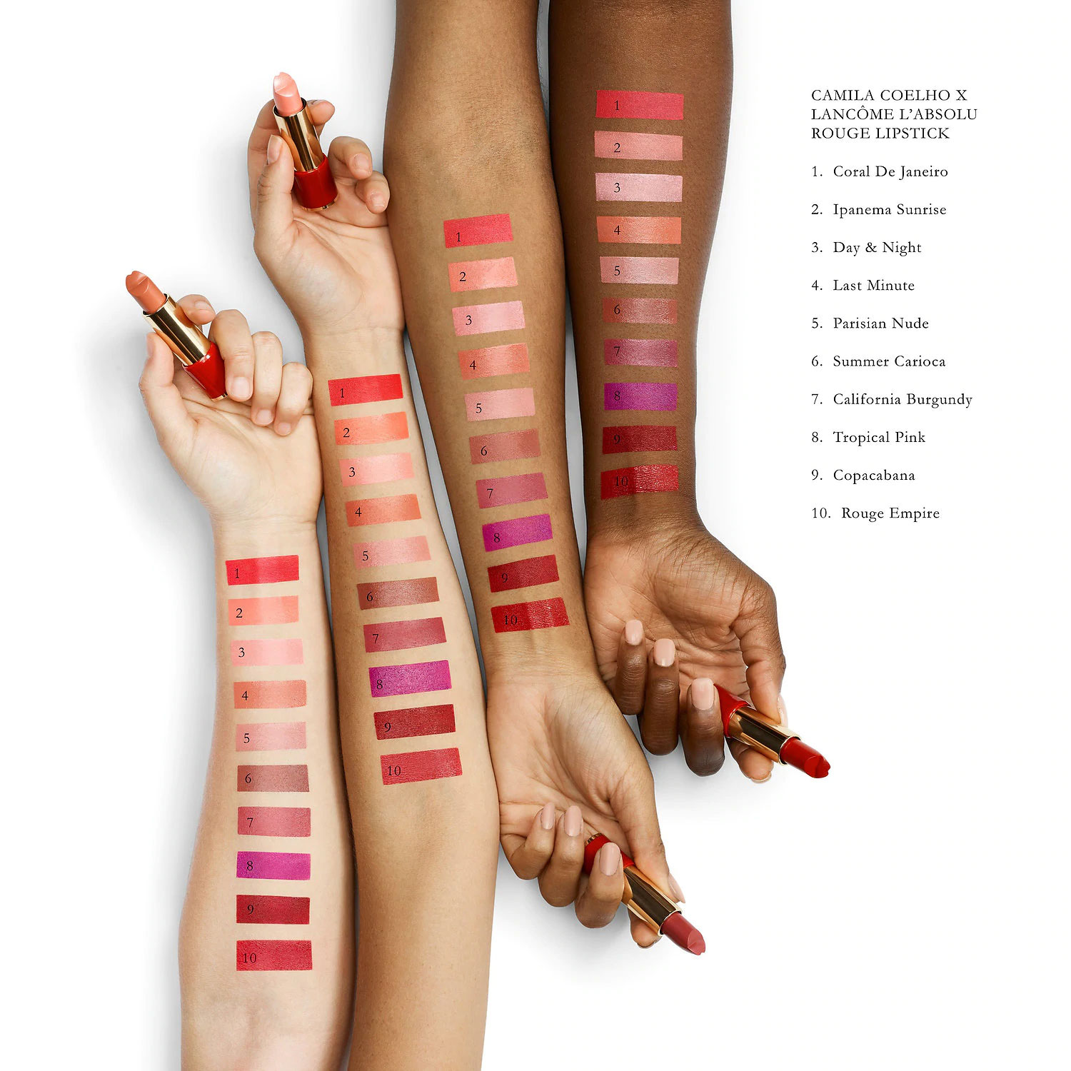 Lancome-LAbsolu-Rouge-x-Camila-Coelho-Lipstick-Swatches