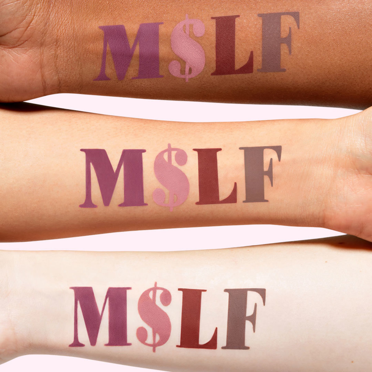 Lime Crime M$LF Velvetines set swatches