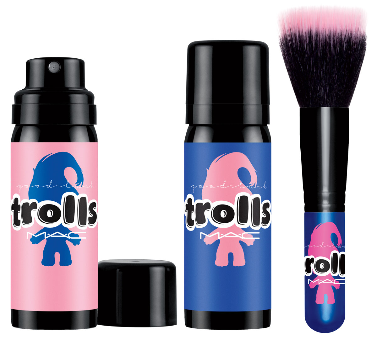 MAC Good Luck Trolls Chroma Craze and brush