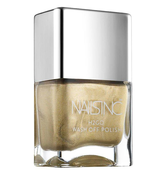 Nails Inc. H2GO wash off nail polish - Knightsbridge Gardens – metallic gold