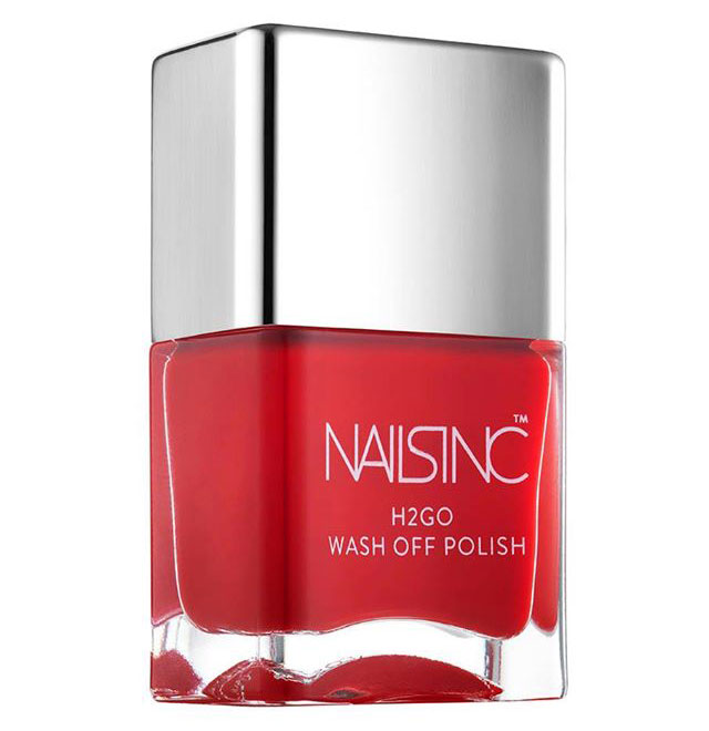 Nails Inc. H2GO wash off nail polish - Mayfair Court – deep berry red