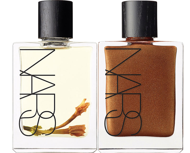 Nars Monoi Body Glow and Monoi Body Glow II on white