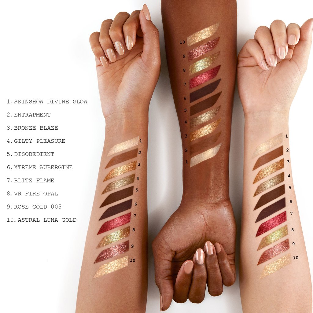 Pat McGrath Mothership V Bronze Seduction Palette swatches