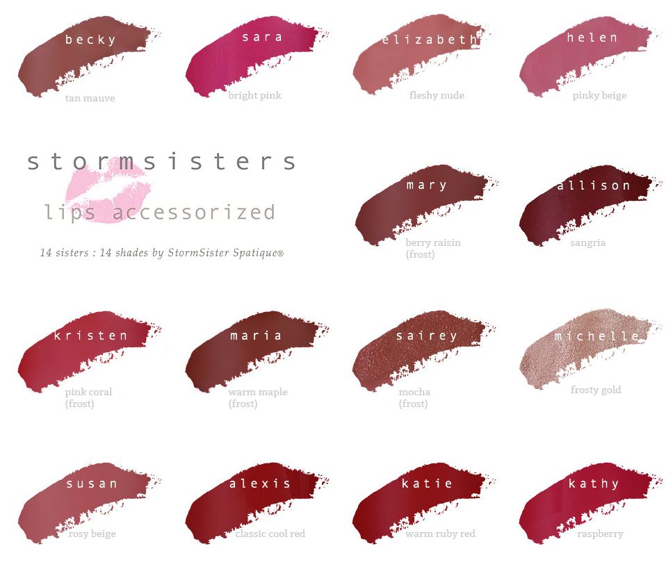 StormSisters lipstick swatches