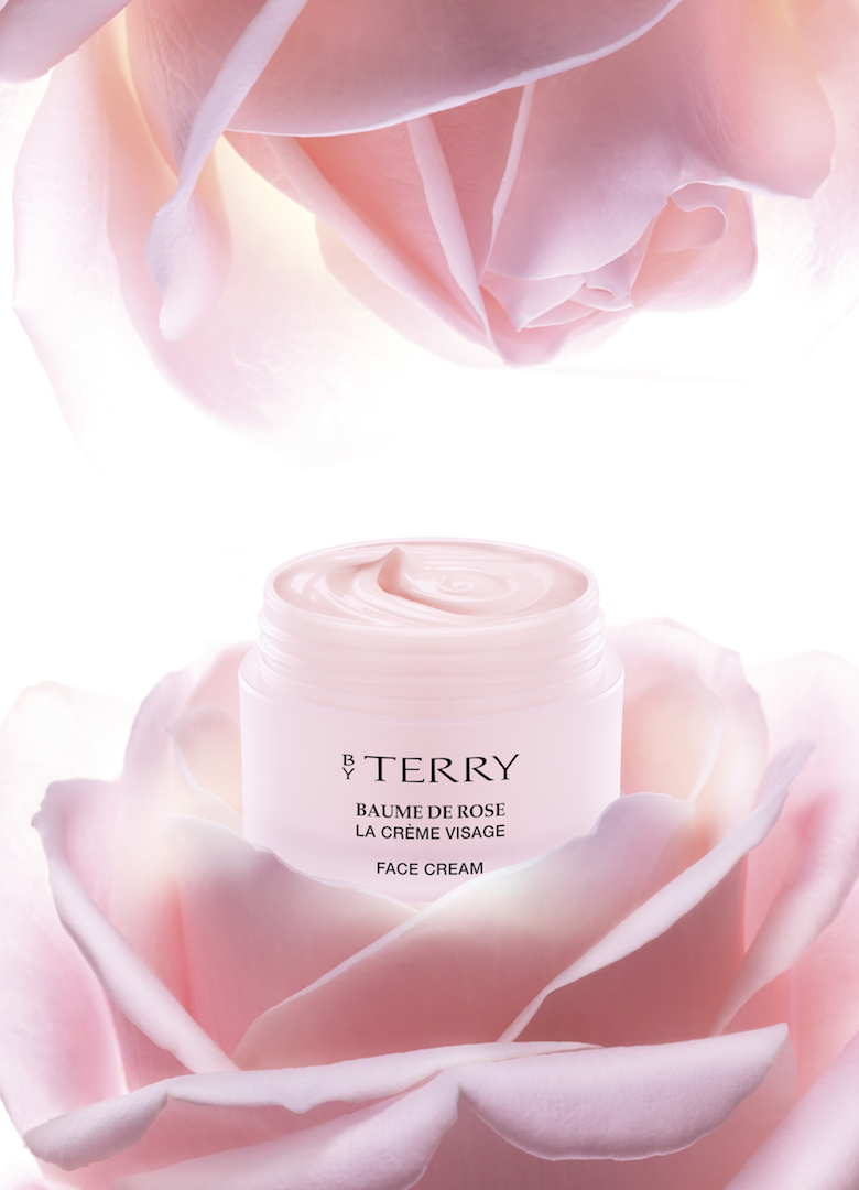 by terry baume de rose face cream rose background