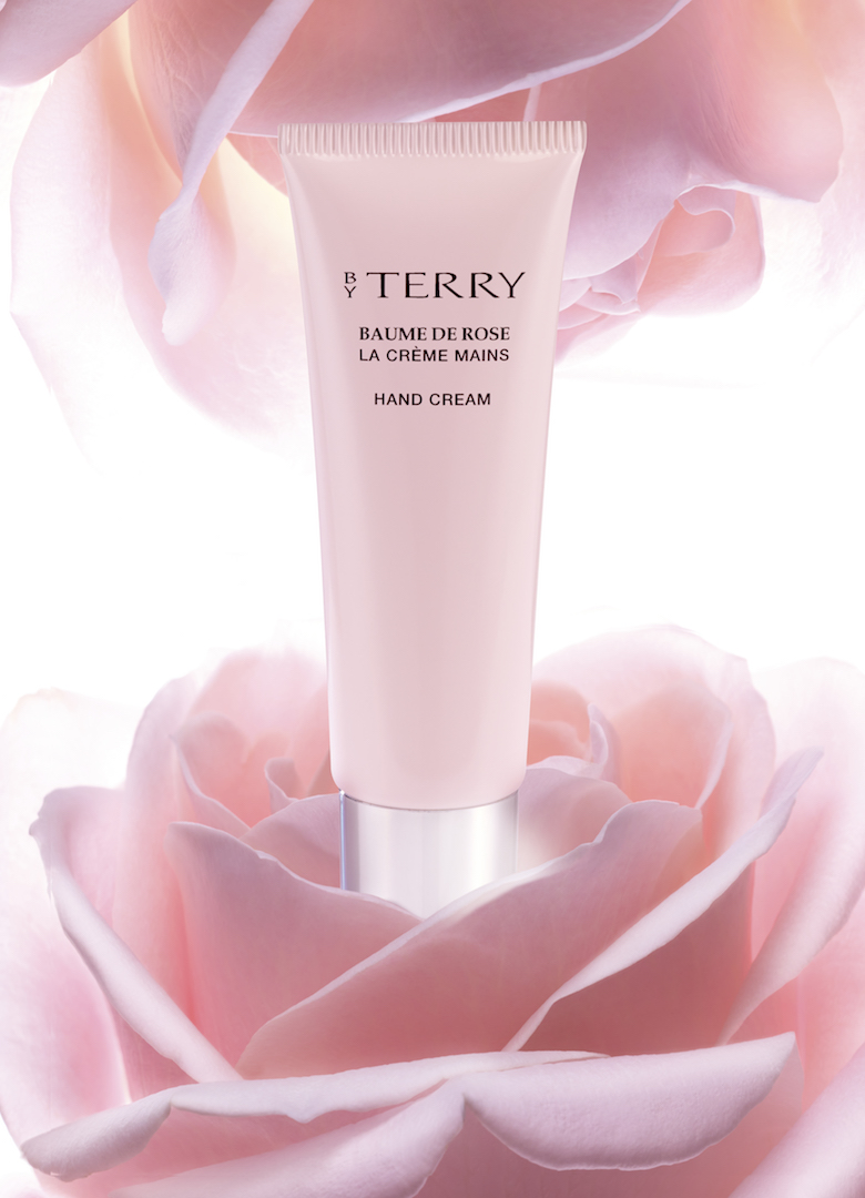 by terry baume de rose hand cream rose background