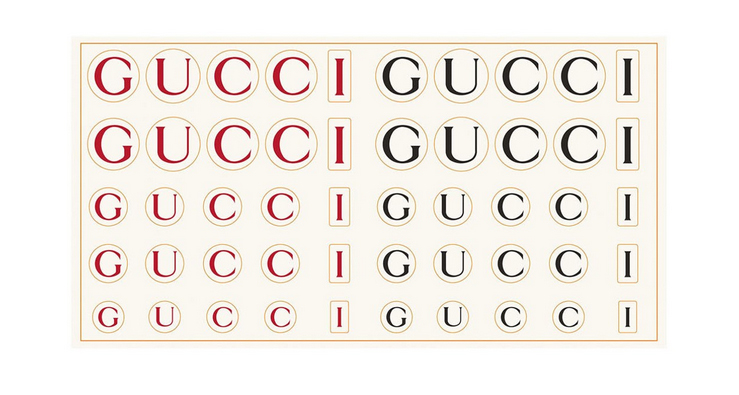 GUCCI NAIL STICKERS - Autocollants pour ongles en édition limitée