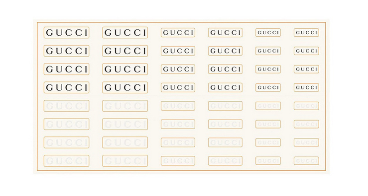 GUCCI NAIL STICKERS - Autocollants pour ongles en édition limitée