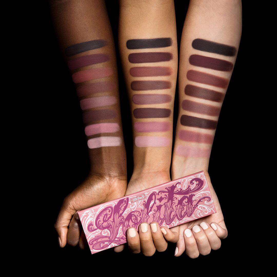 kat von d lolita eyeshsadow palette swatches