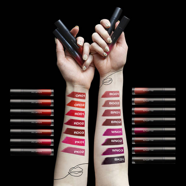 shu uemura matte supreme lacquer lipstick swatches